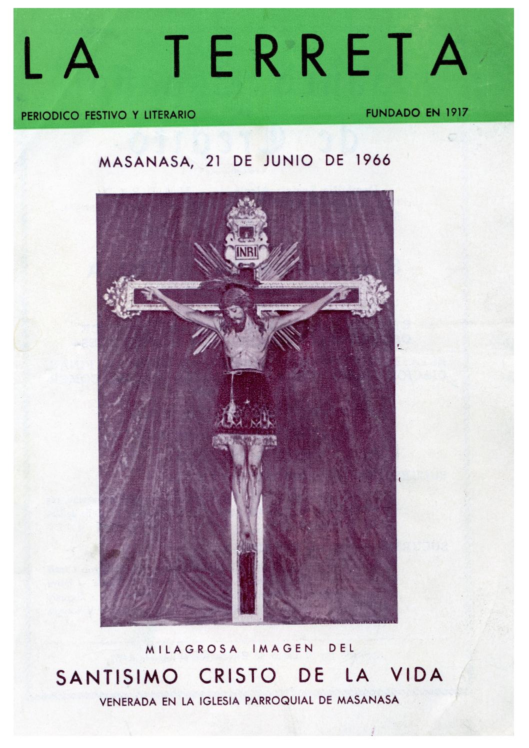 Fiestas de San Juan en honor al Santísimo Cristo de la Vida 1966 Massanassa